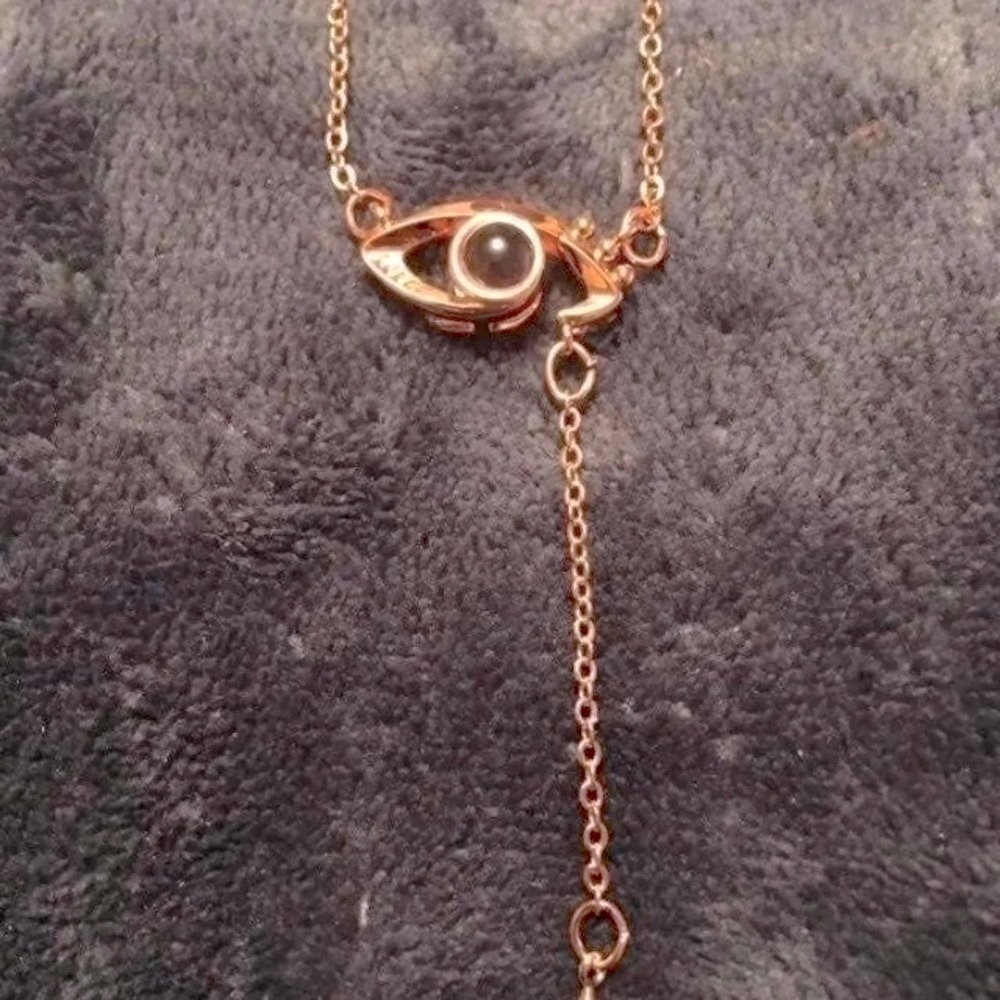 SS925 Rose Gold Global I Love You In 100 Different languages Necklace